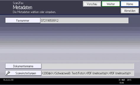 Scan-to-Faxserver