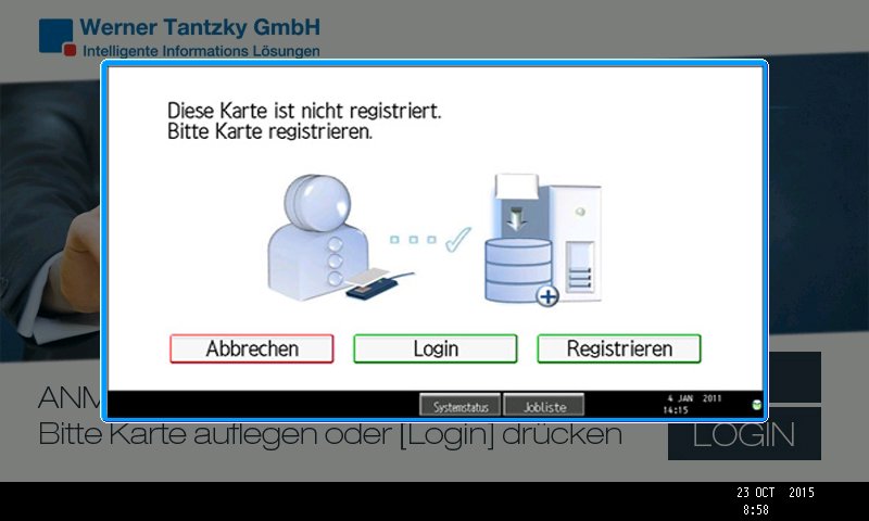 Selbstregistrierung durch Anwender